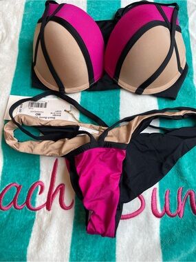 NWT beach bunny bikini medium set